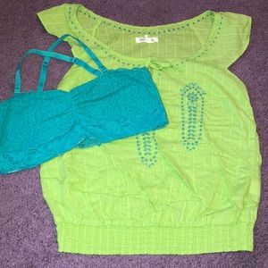 Tank top and bralette bundle